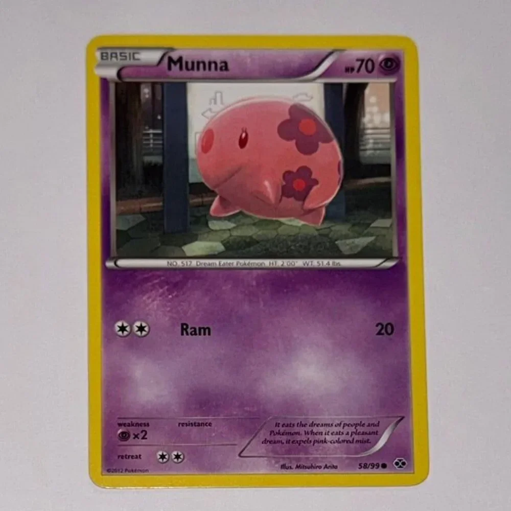 Pokemon Single Card B&W - NEXT DESTINIES (Reverse Holo) - 58/99 : Munna Pokemon Single Card B&W - NEXT DESTINIES (Reverse Holo) - 58/99 : Munna